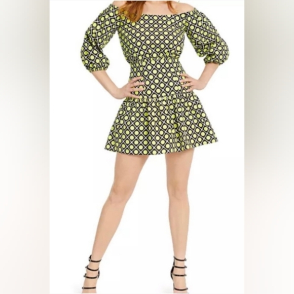 Guess Printed Off-Shoulder Dress - Picture 1 of 7
